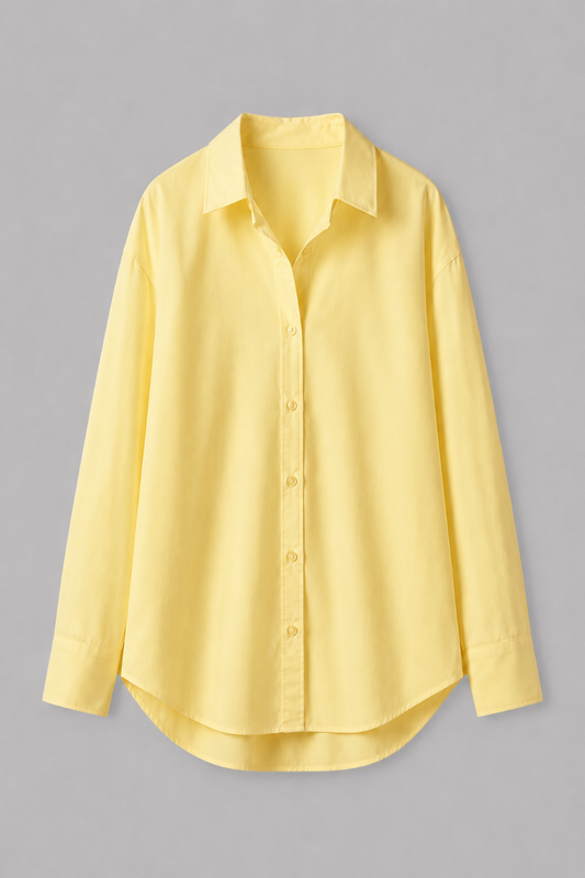 Butter Yellow Cotton Poplin Shirt