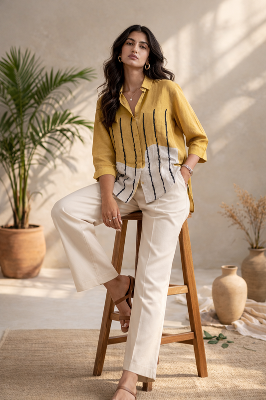 Amber lines Linen shirt