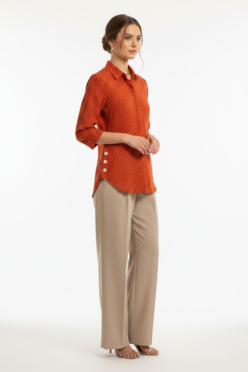 Saffron Glow Cotton Shirt