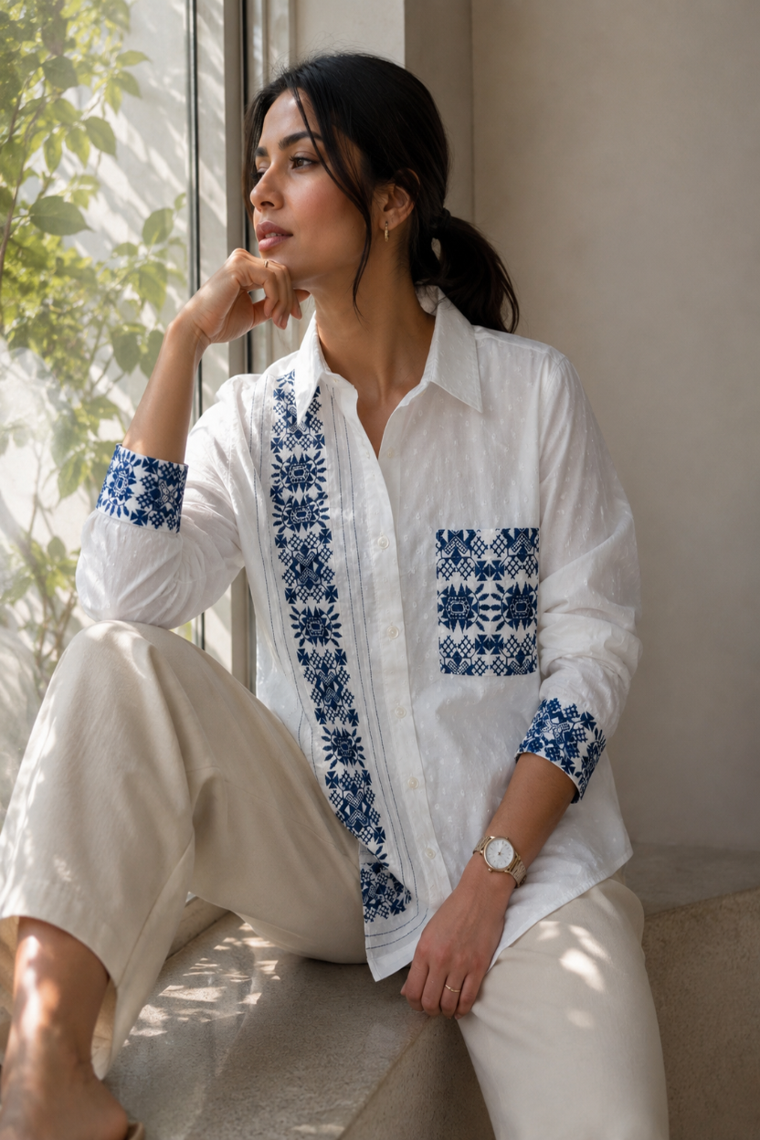 White Indigo Heritage Shirt
