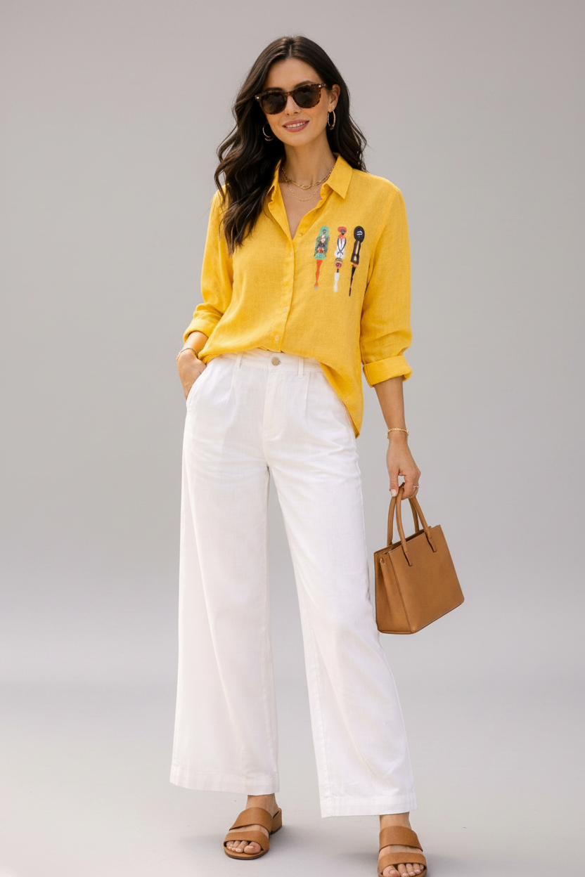 Golden Muse Linen Shirt