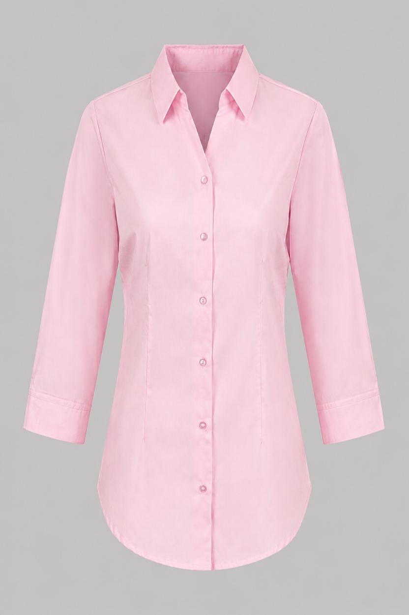 Blush Pink Cotton Poplin Shirt