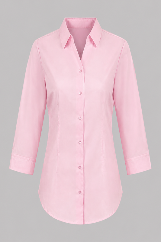 Blush Pink Cotton Poplin Shirt