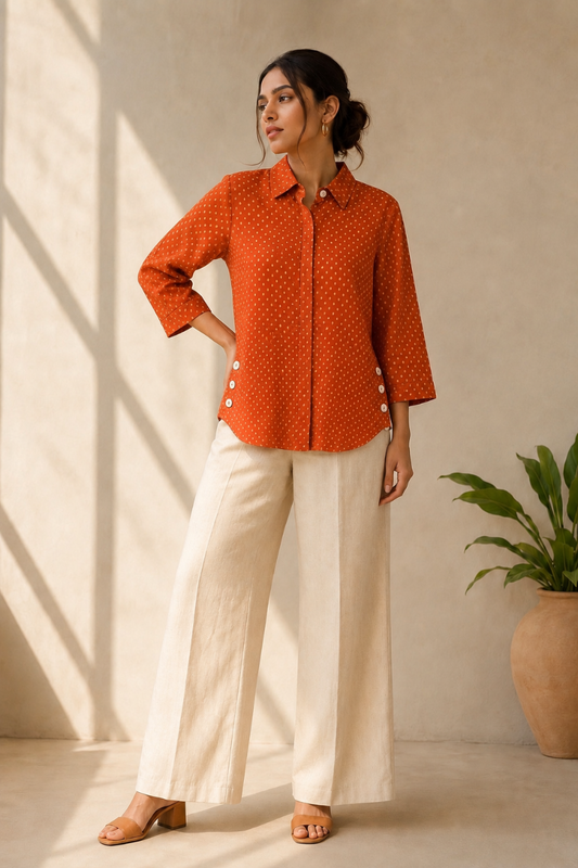 Saffron Glow Cotton Shirt