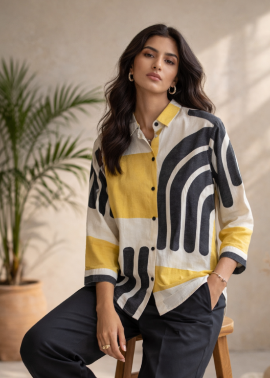 Monochrome Linen Shirt