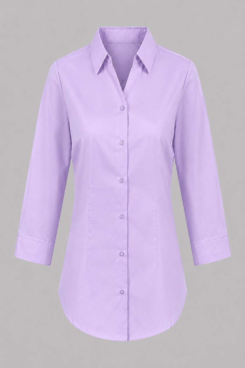 Lavender Cotton Poplin Shirt