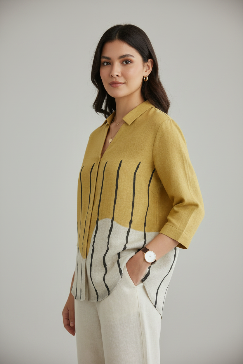 Amber lines Linen shirt