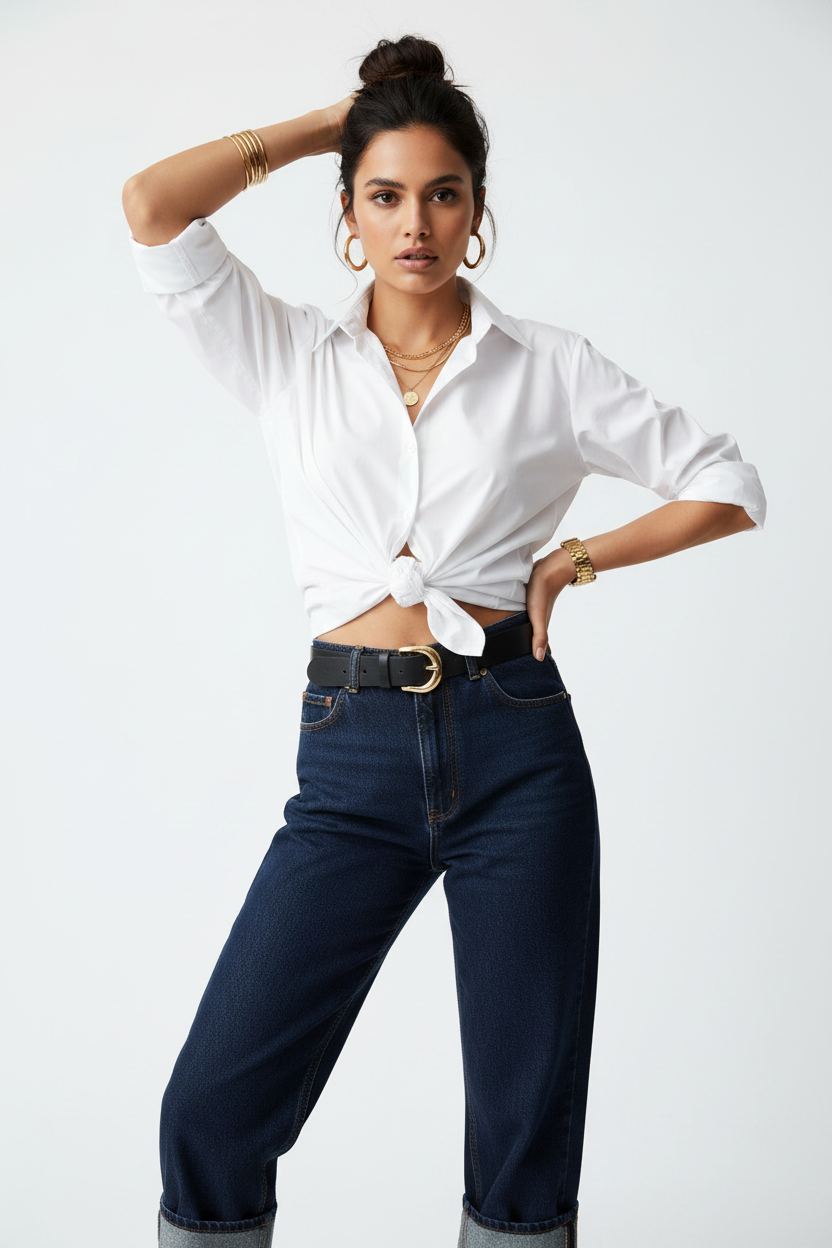 Classic White Cotton Poplin Shirt