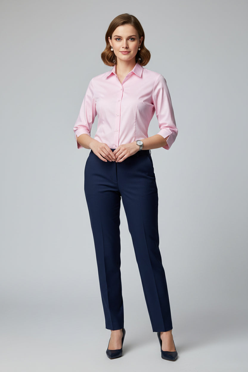 Blush Pink Cotton Poplin Shirt