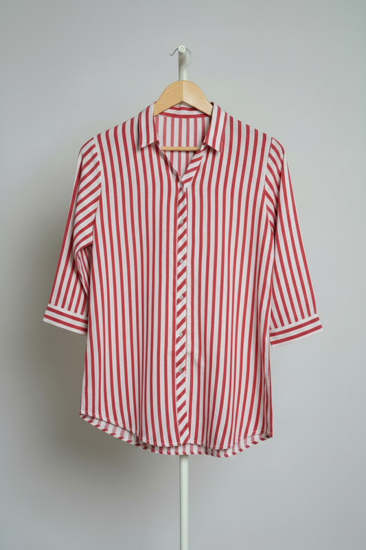 Cherry Red Stripe Shirt