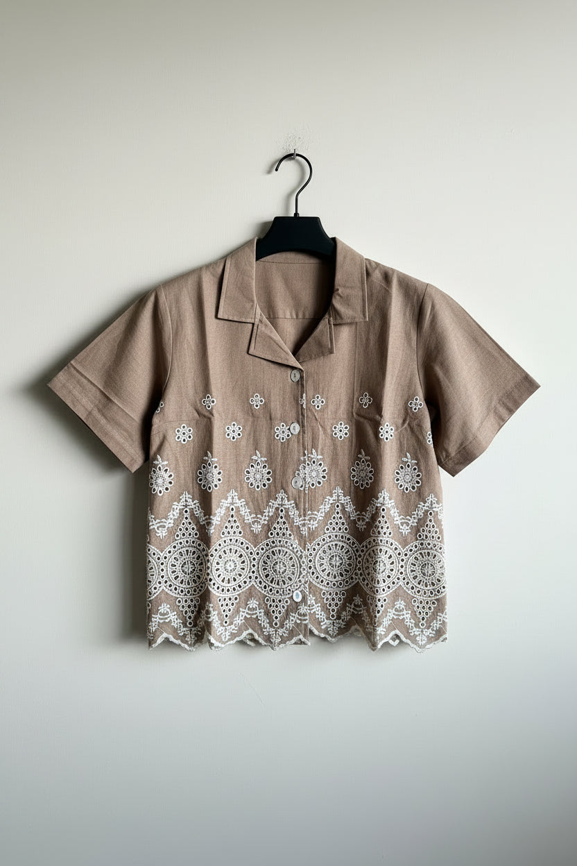 Sandstone Embroidered Shirt