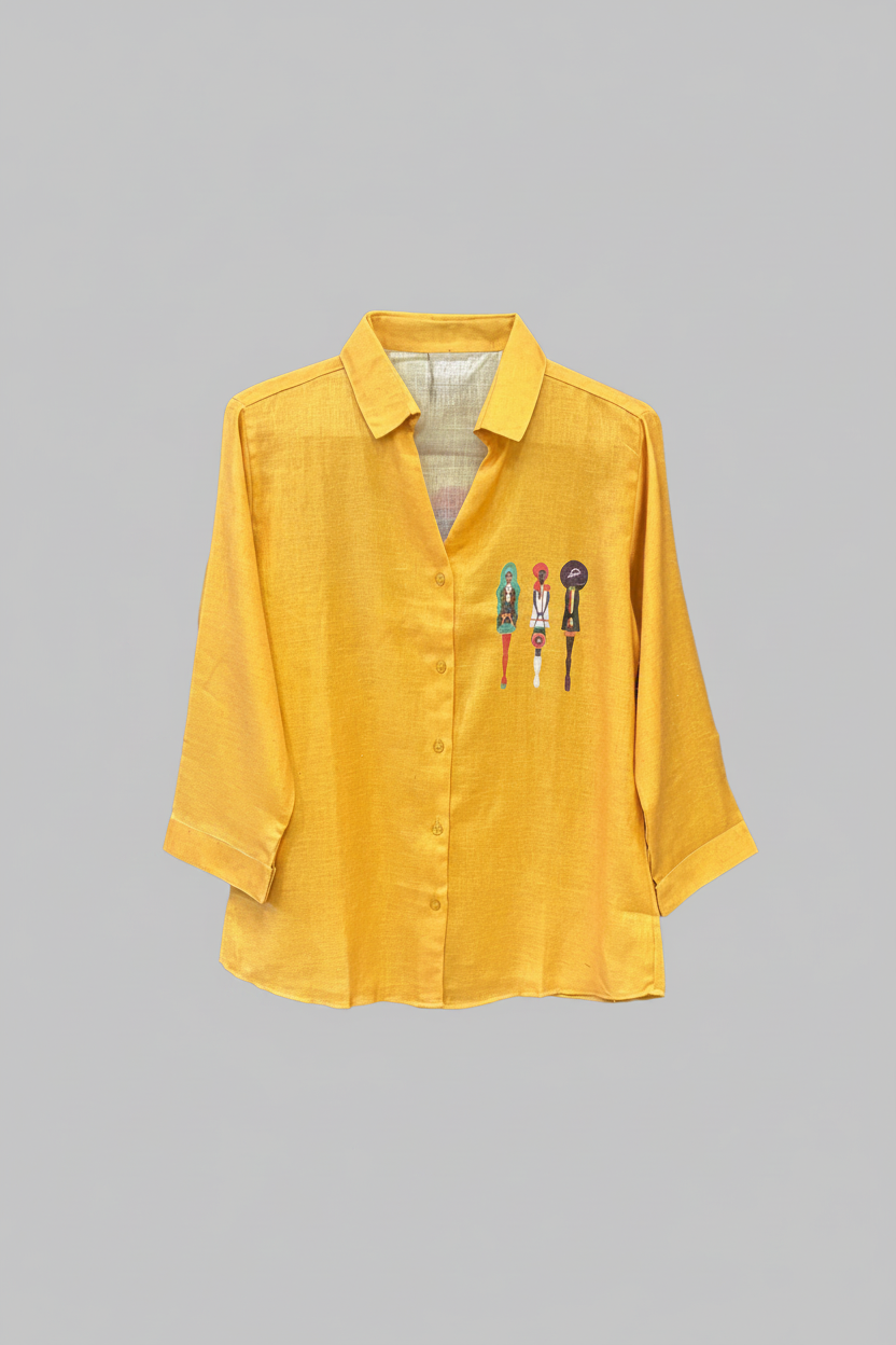Golden Muse Linen Shirt